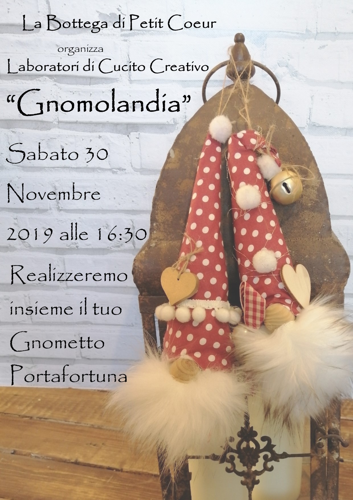 Sabato 30 Novembre "Gnomolandia"